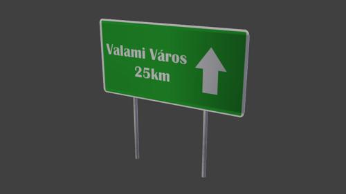 Road Sign low-poly preview image
